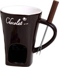 Ceramic Fondue Pot Set, Chocolate Mug With Forks, Perfect For Butter And Cheese Melting,Multipurpose,Personal Cheese Melting Cup