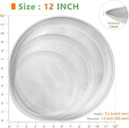 Kevenal Stainless Steel Pizza Pans 12 inch, Pizza-Pan for Oven, Steel Pizza Tray, Round Pizza Plate Set of 1