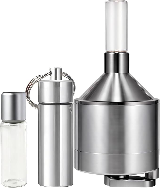 Silver Spice Grinder - Manual Spice Grinder for Home Kitchen Use