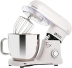 Kitchen in the box Stand Mixer - 6.5 Quart Mixing Bowl with Handle, 900 Watt Heavy Bread Dough Standing Mixers Tilt-head with Dough Hook, Whisk, Flat Beater and Splash Guard (Cream)