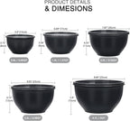 Greentainer Plastic Mixing Bowls with Lids Set for Kitchen, 5 Set Nesting Bowls for Mixing, Baking, Prepping, Cooking and Serving Food, Mixing Bowls Dishwasher, Microwave Safe