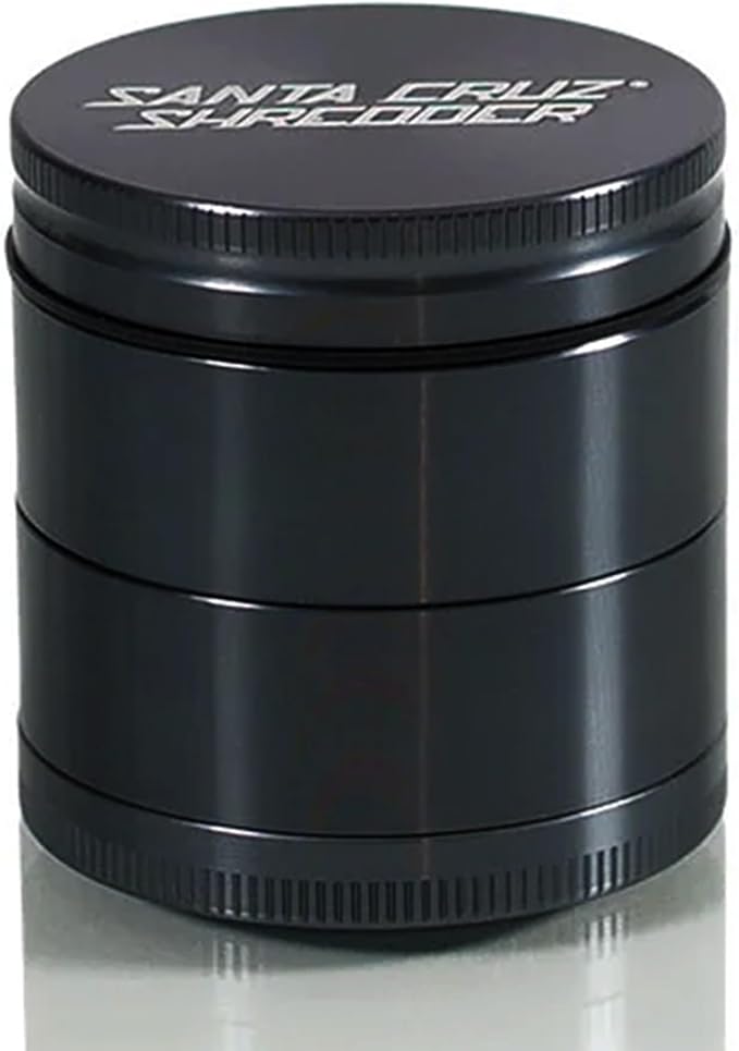 Santa Cruz Shredder Metal Spice Grinder Made in USA (Medium (2.2 Inch), Black)