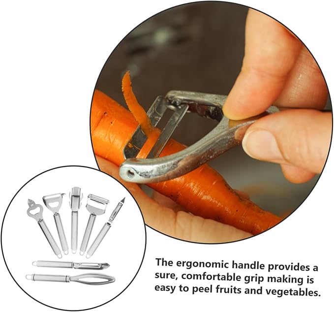1 Set Vegetable Grater and Shaver with Ergonomic Handle for Easy Peeling Scraping and Slicing Fruits and Vegetables for Home and Restaurant Use