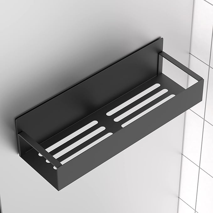 HuggieGems 2 Pack Magnetic Spice Storage Rack Organizer for Refrigerator and Oven, Black Fridge Organizers and Storage