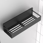 HuggieGems 2 Pack Magnetic Spice Storage Rack Organizer for Refrigerator and Oven, Matt Black Fridge Organizers and Storage
