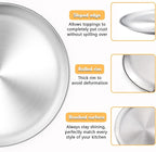 P&P CHEF Pizza Pan Set of 2, Stainless Steel Pizza Tray, Round Pizza Plate For Pie Cookie Pizza Cake, Non Toxic & Heavy Duty, Dishwasher Safe & Easy Clean, 13.5 Inch & Silver