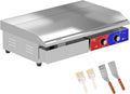 29’’ * 16’’ Commercial Electric Countertop Griddle -110V Flat Top Griddles w/ 122-572°F Adjustable Temperature and Non-Stick, 3000W Stainless Steel Electric Griddle w/ 10mm Thick Cast Iron