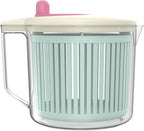 2.5L Mini Salad Spinner Small, Lettuce Spinner with Vegetable Washing Basket, Fruit Washer, Salad Washer