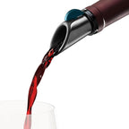 Innovine Wine Pourer and Stopper, Drip-Free Stainless Steel and Silicone Construction, Perfect for White and Red Wines, Home Bar Accessories, Kitchen Essentials, Set of 1, Deep Teal