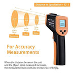 Blackstone Infrared Thermometer Temperature Gun for Cooking, IR Thermometer for Pizza Oven Griddle Cast Iron -58℉~1022℉ Non-Contact Digital Laser Thermometer Gun with Hard Storage Case (NOT for Human)