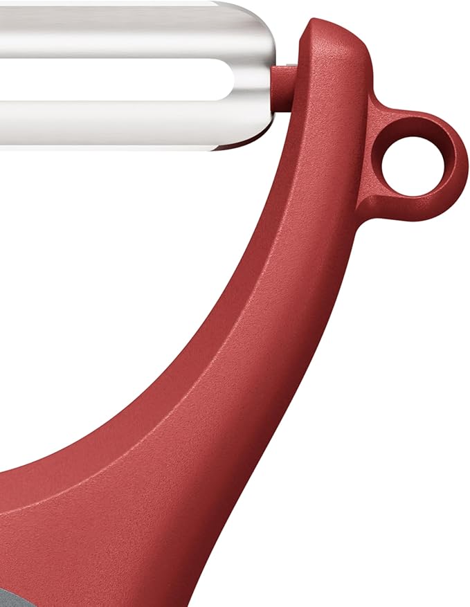 Zyliss Soft Skin Y Peeler – Ultra-Sharp Stainless Steel Blade for Tomatoes, Peaches & Soft Fruits – Ergonomic Wheatstraw Handle – Built-in Eye Cutter & Safety Cover – Dishwasher Safe
