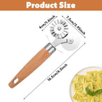 Pastry Double Cutter Wheel for Kitchen, Stainless Steel Pasta Cutter Wheel Tool with Double Roller for Making Pasta, Pizza, Ravioli, Cookie Cutter, Enhance Your Culinary Artistry
