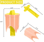 Pepper Corer, 2 in 1 Red Bell Pepper Seed Corer Remover Tool, Fruit & Vegetable Corers Quick Cave Tools for Jalapeno Cutter Deseeder, Yellow Orange, 3 PCS