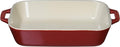Staub Dish 40508-585 Rectangular Dish, Cherry 7.9 x 6.3 inches (20 x 16 cm), Ceramic Au Gratin Dish, Oven Safe and Microwave Safe