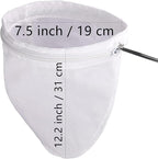 WMKGG Ultra Fine Reusable Filter Bags with Stainless Steel Handle for Nut Milk, Coffee, Milk, Butter, Juices and Fresh Cheese