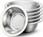 304(18/8) Stainless Steel Mixing Bowls for Kitchen, 6 Pack 5.5" Small Metal Mixing Cooking Bowls Set Stackable for Baking Serving Cooking Food Prep Storage Dishwasher Safe Lightweight