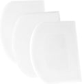 SURDOCA Dough Scraper Bench Scraper - 3P 10.6x6.7" Plastic Flexible Bowl Scraper, Sharp Edge & Angles Cake Scraper. Non-Slip Bakeware Decorating Tools Sculpting & Modeling Tools - Pure White