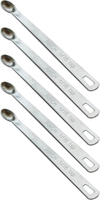 5PCS 1/16 Teaspoon(1/16tsp, 0.31ml, Pinch) Single Tiny Measuring Spoon, Small Individual Stainless Steel Measure Spoons Only