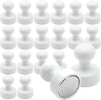 LOVIMAG Fridge Magnets 20Pcs Refrigerator Whiteboard Small Strong Magnet Classroom Kitchen Accessories Decorative Locker Set Decor Must Haves Office Calendar Refrigerador Magnetic Cute Crafts White