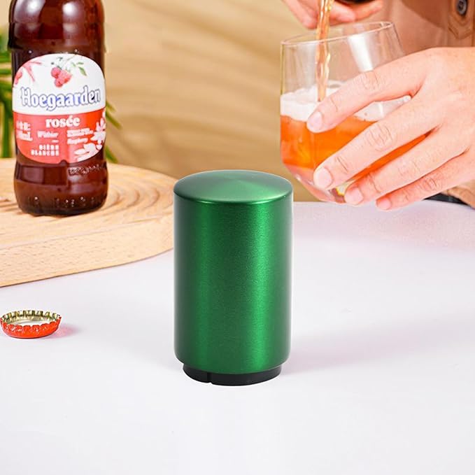 Premium Beer Bottle Opener Stainless Steel Automatic Bottle Opener Push Down No Damage Quick to Open Small Portable Bottle Cap Openers for Home Bars Picnic Camping Hiking