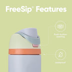 Owala FreeSip Insulated Stainless Steel Water Bottle with Straw for Sports, Travel, and School BPA-Free Sports Water Bottle, 24 oz, Beach House