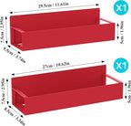 HuggieGems 2 Pack Magnetic Spice Storage Rack Organizer for Refrigerator and Oven, Red Fridge Organizers and Storage