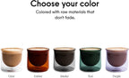 FLUR Latte XL Glasses (Set of 2) Perfect for Lattes, Latte Art, Iced Lattes & Milk Drinks – Double-Walled Borosilicate Glass – Handmade, Lightweight & Durable – 10oz (Teal)