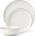 Oneida 896602 24 Seven Black Rim 12-Piece Dinnerware Set