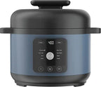 Hyper-Heat Pressure Cooker - 6.5 Quart Multi-Cooker with 9 Programmable Functions, 1200W Power, SimpliServe Pot for Family Meals, Electric Pressure Cooker for Fast and Healthy Cooking (Blue)