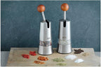 Kuhn Rikon Epicurean Adjustable Ratchet Grinder with Ceramic Mechanism for Salt, Pepper and Spices, 8.5 x 2.75 inches, Stainless Steel