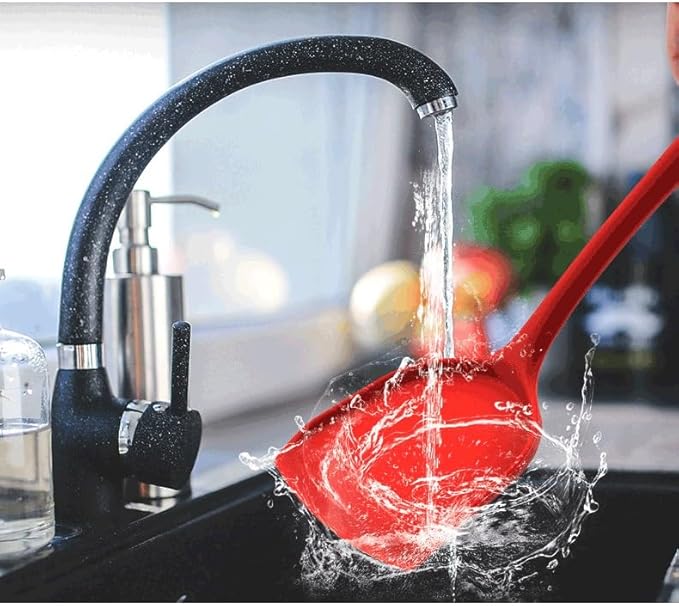 Kitchen Utensils Set Non-stick Kitchenware Cooking Tools Spoon Soup Ladle Spatula Shovel Accessories(E)