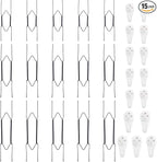 Bilillo 15 pcs Plate Hangers for The Wall, 8/10/12 Inch Invisible Plates Hangers, Stainless Steel Plate Wall Holders for Display Various Sizes with Hooks for Decorative (Black)
