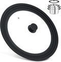 Extra Large Universal Lid Fits 13", 14", 15" Cookware - Silicone Replacement Pan Lid for Pots, Pans, and Skillets - Tempered Glass Pot Lid Cover for Frying Pans, Cast Iron, CrockPot