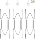 3 Pack Plate Hangers for The Wall, Suitable for 6-8 inch Art Plate, Stainless Steel Invisible Heavy Duty Wire Plate Holder with Wall Hooks, Plate Hangers for Displaying Plates, Platter, Dish, Silver