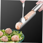 OUNONA Stainless Steel Meatball Maker Mold DIY Shrimp and Fish Ball Tool Non-Stick Kitchen Gadget for Easy Meatball Making 1 Set for Home Cooking