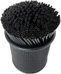 Coffee Stirrers Sticks, 400 Cocktail Bar Straws for Drinks - Drink Stirrers - Short Coffee Stir Straws - Black Mini Bar Cocktail