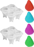 4 Cavity Strawberry Silicone Mold – 2 Pieces Big Strawberry Silicone Fruit Mold for Chocolate, Fondant, Candle, Resin & Cake Decor, 3D DIY Baking Tool for Parties & Gifts (Big Strawberries)