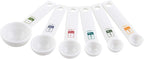 Fox Run 6-Piece Plastic Measuring Spoon Set White, 1.6 x 9 x 3 inches