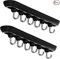 Utensil Racks with 6 Hooks Kitchen Utensil Holders Organizer Balck Wall Hanging Dish Storage Hooks