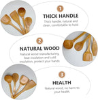 PRETYZOOM 1Set Utensil Set Kitchen Tools for Cooking Odorless for Non Stick Cookware Includes Spatula Spoon Turner and Ladle for Family