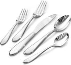 KINGSTONE 40-Piece Silverware Set for 8,18/10 Premium Stainless Steel Flatware Set, for Home, Restaurant, Wedding and Party Use, Mirror-Polished Cutlery Set, Dishwasher Safe