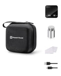 Maestri House Mini Coffee Scale Barista Kit with 100g Calibration Weight & Carrying Case, Rechargeable Espresso Scale with Timer, 0.1g Precision 2kg Kitchen Scale, Portable for Pour Over & Travel