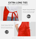 Syntus Apron for Men Women, Adjustable Cooking Kitchen Chef Aprons with 2 Pockets, Cotton/Polycotton/Polyester