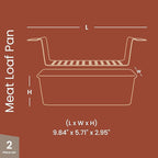 Meatloaf Pan with Drain Tray, 9.84 x 5.71" Nonstick Loaf Pan with Perforated Insert Tray, Durable Carbon Steel, PFOA, PFOS, BPA, and PTFE Free, Oven Safe to 450°F, Easy-Grip Handles, Dishwasher Safe