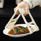Non-slip Silicone Hot Bowl Clip and Pan Gripper Set, Heat-resistant Kitchen Insulation Lifters for Serving Hot Plates and Steam Dishes, 2pcs Tool for Cooking and Dining