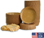 85 Count - 8 Ounce Mini Decorative Disposable Tart Pans – Disposable Paper Baking Molds for Serving and Baking with Nonstick Coating