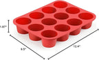 Vodolo 12-Cup Silicone Professional Non-Stick Popover Pans for Muffins, Brownies and Baking