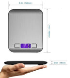 Kitchen Scale 10kg/1g Precision Electronic Food Scale for Cooking and Baking Measuring Tools Stainless Steel Balance LCD Display