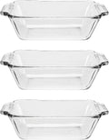 Anchor Hocking Glass Bread Pan, 1.5 Quart Loaf Pan, Set of 3