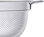 TeamFar Colander, 3qt Colander Strainer Stainless Steel, Solid Handle & Elevation Base, Micro-perforated & Dishwasher Safe